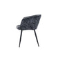 Taigi - Chair & Table - Gray Velvet & Black