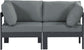 Nizuc - Outdoor Patio Modular Sofa - Dark Grey
