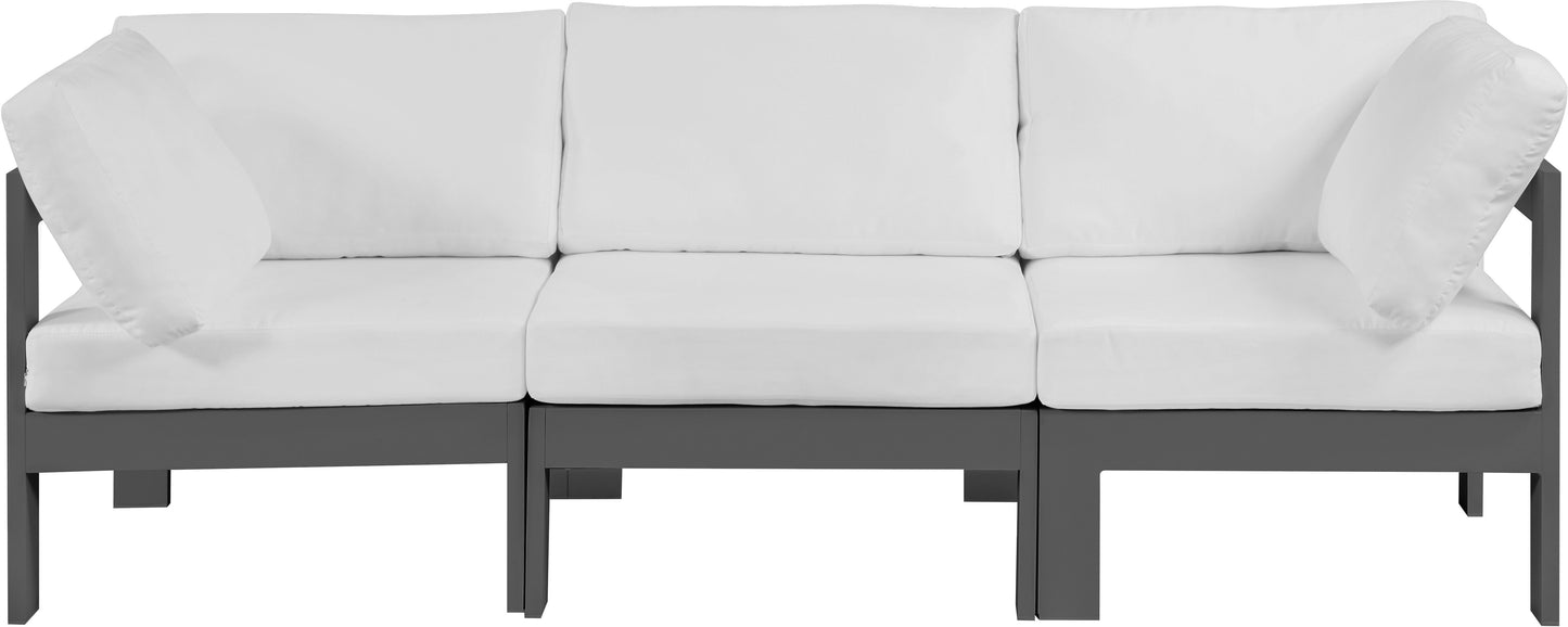 Nizuc - Outdoor Patio Modular Sofa 3 Seats - White