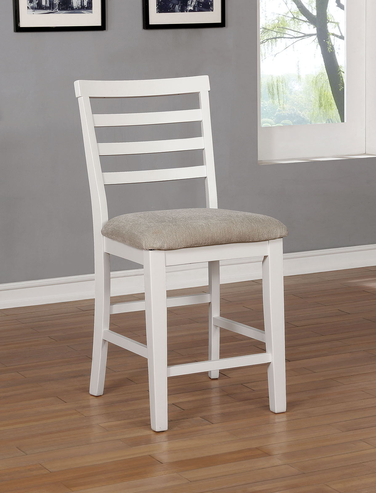 Springfield Ladder Back Chair With Cushions, White