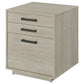 Loomis - 3-Drawer Square File Cabinet - Whitewashed Gray