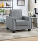 Davis - Upholstered Rolled Arm Accent Chair - Grey