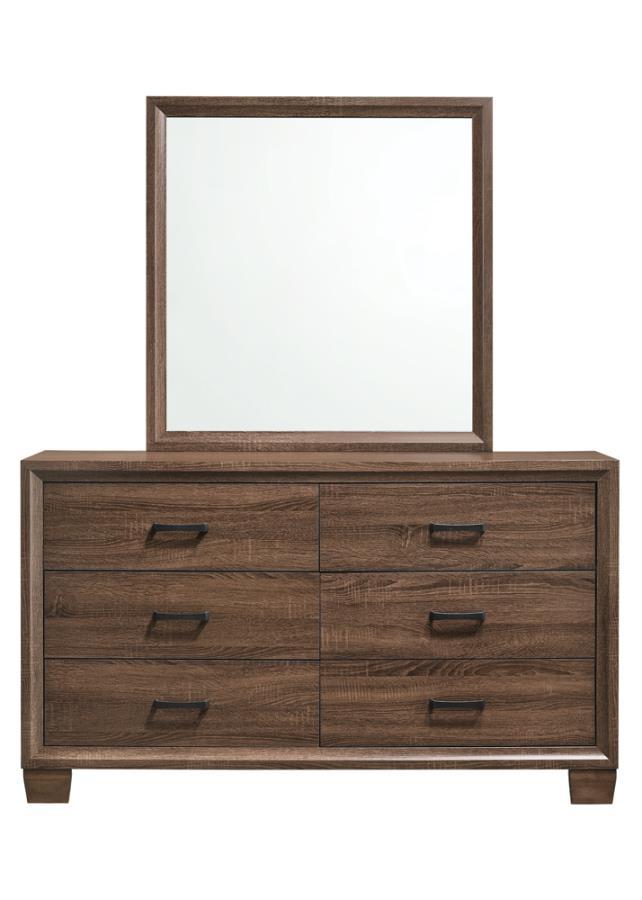 Brandon - Framed Dresser Mirror - Medium WArm - Brown