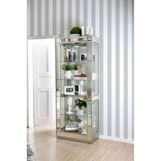 Carrollton - Curio Cabinet - Pearl Silver