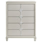 Olivia - 5-Drawer Bedroom Chest Of Drawers - Pearl White