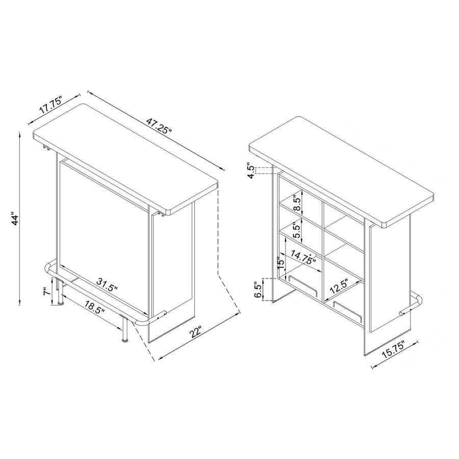 Acosta - Freestanding Home Bar Wine Cabinet