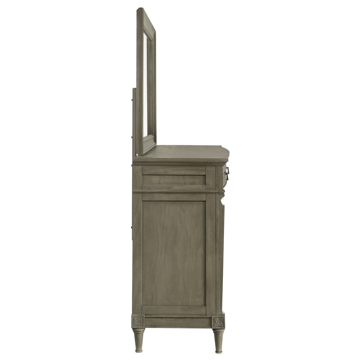 Alderwood - 9 Drawer Dresser With Mirror - French Grey