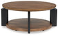 Kraeburn - Brown / Black - Round Cocktail Table