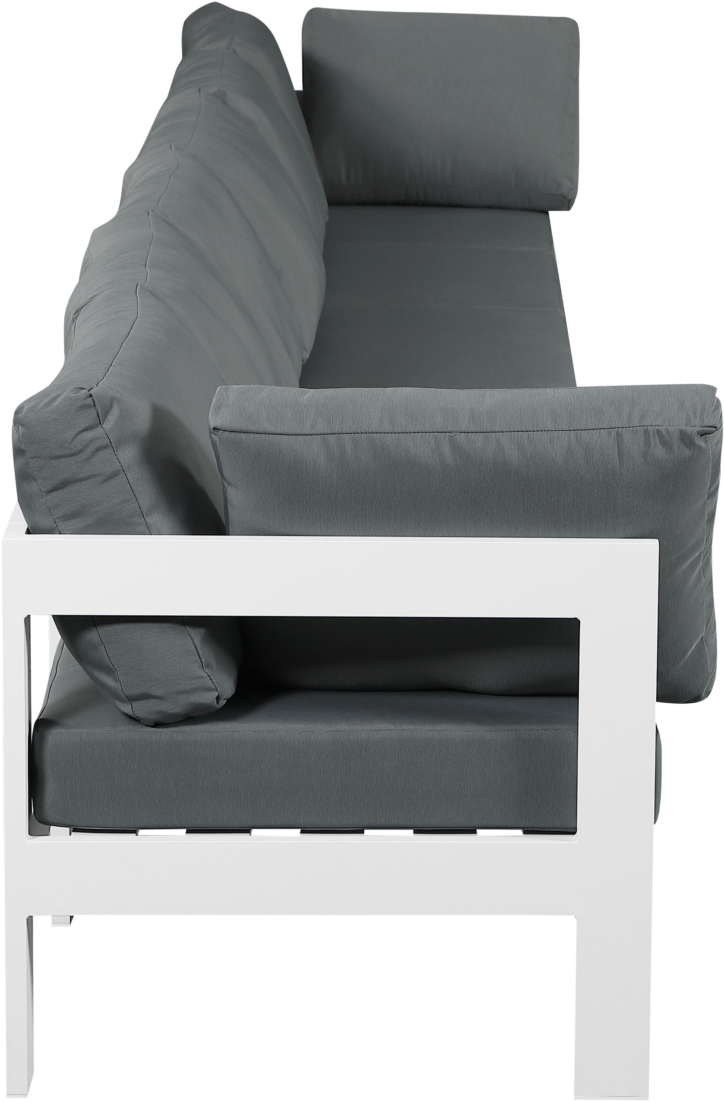Nizuc - Outdoor Patio Modular Sofa With Frame - Grey