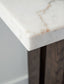 Burkhaus - White / Dark Brown - Sofa Table