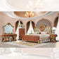 HD-9090 - 5 Piece Eastern King Bedroom Set - Cedar Red With Gold Highlight