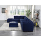 Crosby - Armless Chair - Blue Fabric