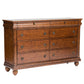Rustic Traditions - 8 Drawer Dresser - Dark Brown