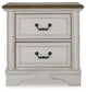 Moraway - Two-tone - Two Drawer Night Stand