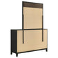 Valencia - 6-Drawer Dresser With Mirror - Light Brown And Black