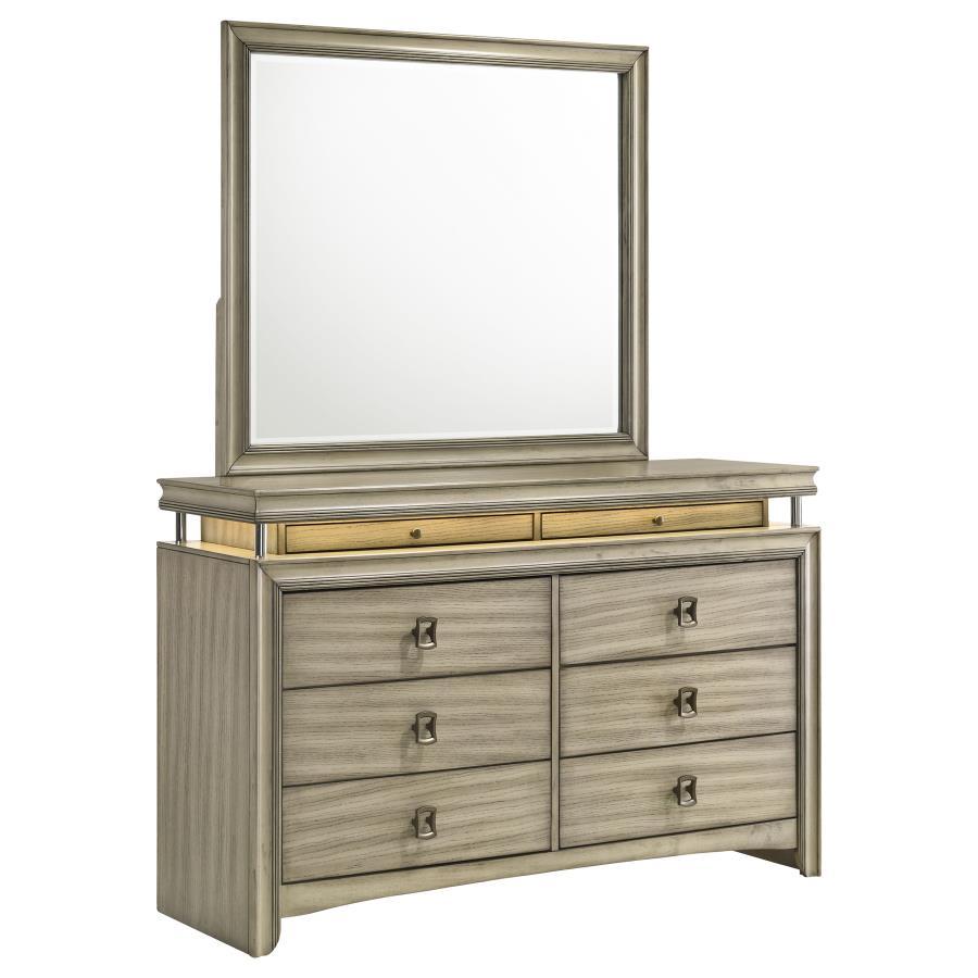 Giselle - 8-Drawer Dresser - Rustic Beige