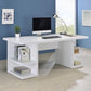 Alice - Writing Desk - White With Open Shelves