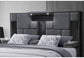 Oscar - King Bed In Fabric - Dark Gray