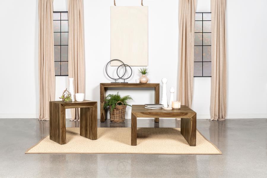 Odilia - Rectangular Solid Wood Sofa Table - Auburn