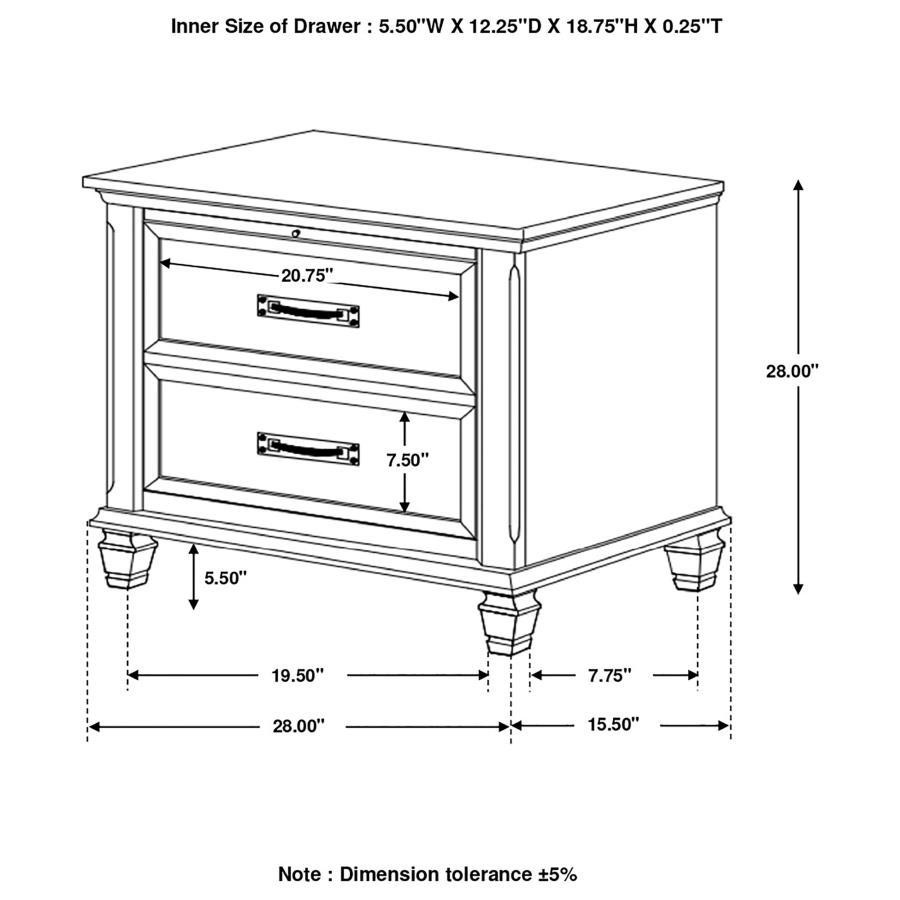 Franco - 2-Drawer Nightstand