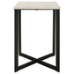 Tobin - Square Marble Top End Table - White And Black