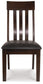 Haddigan - Dark Brown - Dining Uph Side Chair (Set of 2)