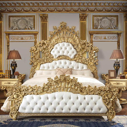 HD-8086 - California King Bed - Bright Gold