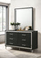 Lucia - 6-Drawer Dresser And Mirror - Black