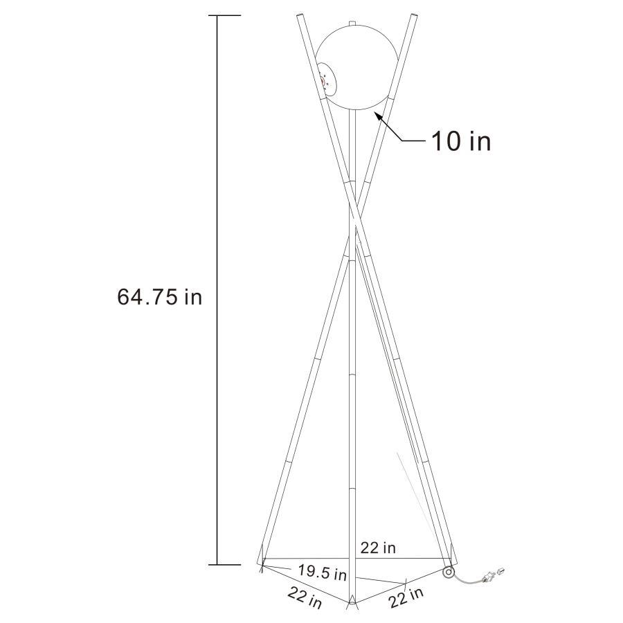 Yamileth - Tripod Floor Lamp - Gold