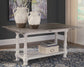 Havalance - Gray / White - Flip Top Sofa Table