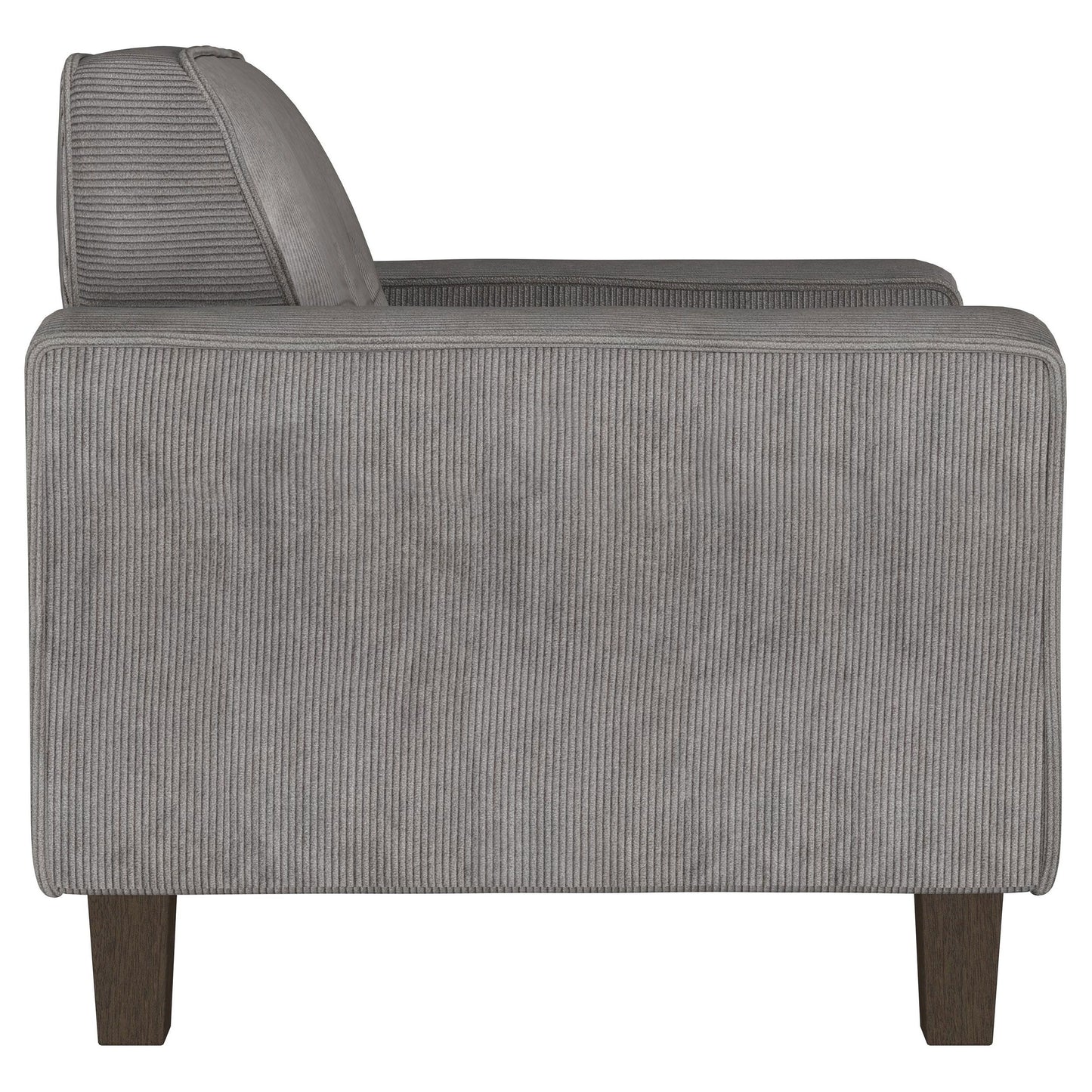 Deerhurst - Upholstered Track Arm Tufted Accent Chair - Charcoal