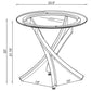 Brooke - Round Glass Top Side End Table Metal Base