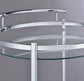 Chrissy - Round Glass Shelf Metal Bar Cart