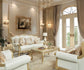 HD-2638 - 3 Piece Living Room Set - Champagne Gold / Ivory