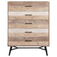 Marlow - 5-Drawer Bedroom Chest - Rough Sawn Multi