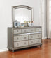 Bling Game - Arched Dresser Mirror - Metallic Platinum