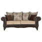 Elmbrook - Upholstered Rolled Arm Sofa Set With Intricate Wood