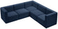 Quincy - Modular Sectional 5 Piece - Navy