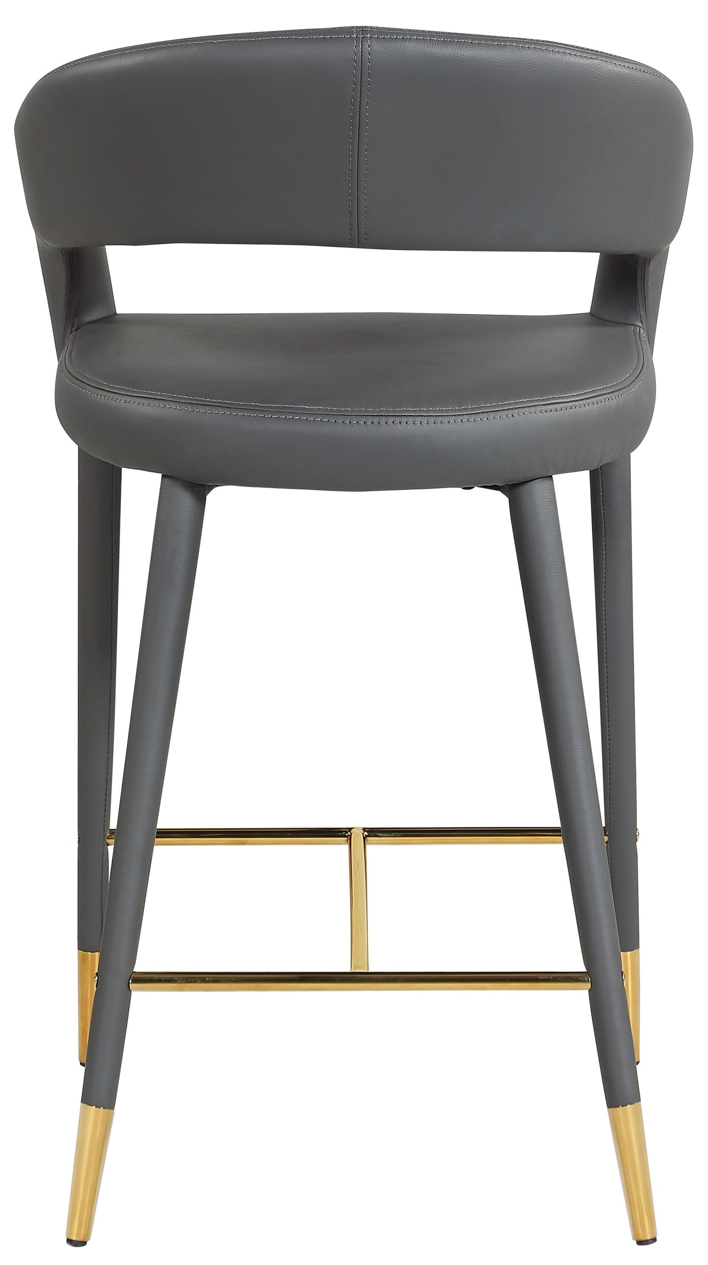 Destiny - Stool - Gray - Faux Leather