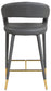 Destiny - Stool - Gray - Faux Leather