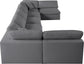 Serene - Linen Textured Fabric Deluxe Comfort Modular Sectional 7 Piece - Grey