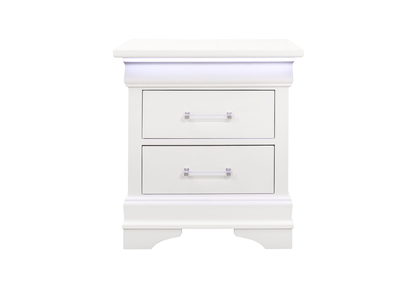 Charlie - Nightstand With LED - White