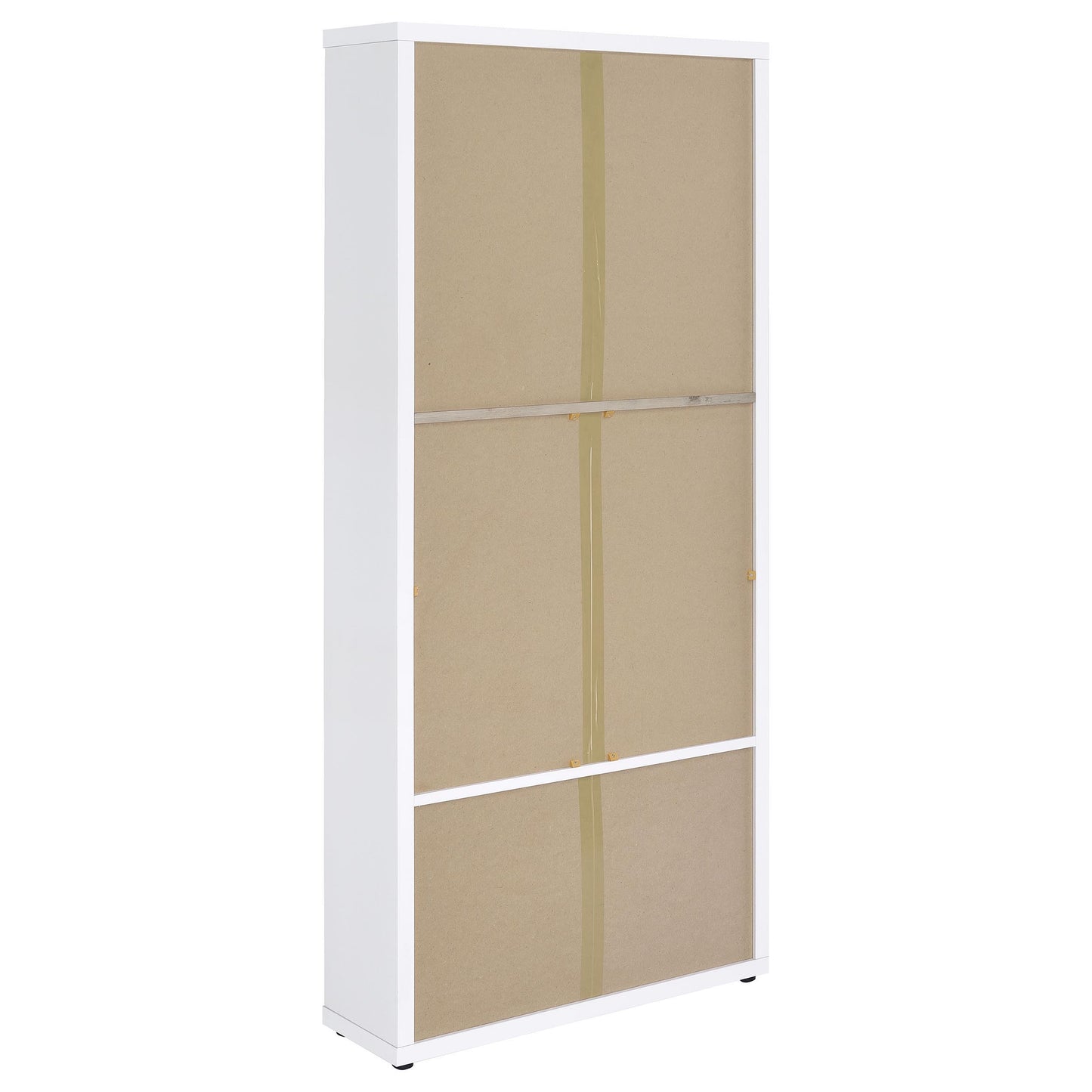 Hawthorne - 4-Shelf Glass Door Tall Cabinet With Drawers