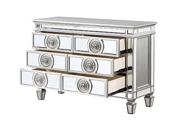 Varian - Server - Mirrored & Antique Platinum - 34"