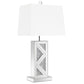 Carmen - Tapered Shade Mirrored Table Lamp - Silver