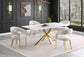 Venera - Rectangular Faux Marble Dining Table - White