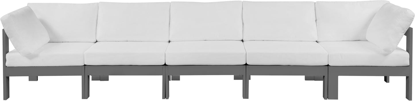Nizuc - Outdoor Patio Modular Sofa With Frame - White - Modern & Contemporary