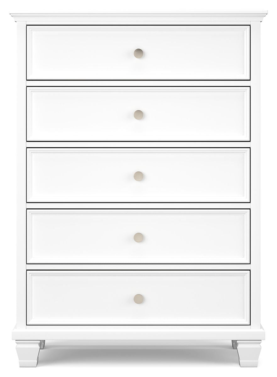 Fortman - White - Five Drawer Chest