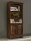 Hartshill - Bookcase With Cabinet - Burnished Oak