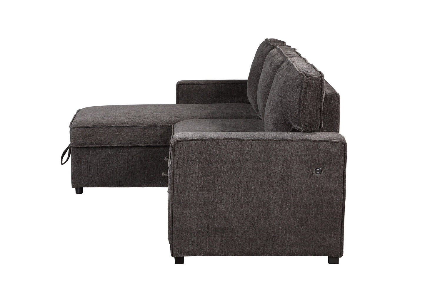 U0203 - Reversible Pull Out Sofa Bed - Dark Gray